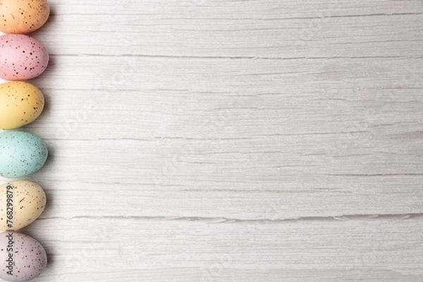 Obraz easter eggs on wooden background