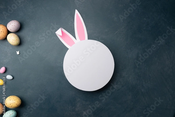 Fototapeta easter bunny and eggs