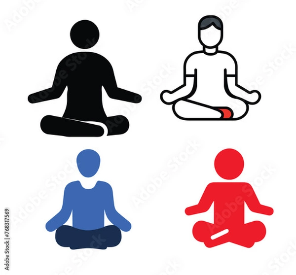 Obraz Set of Icons meditation time