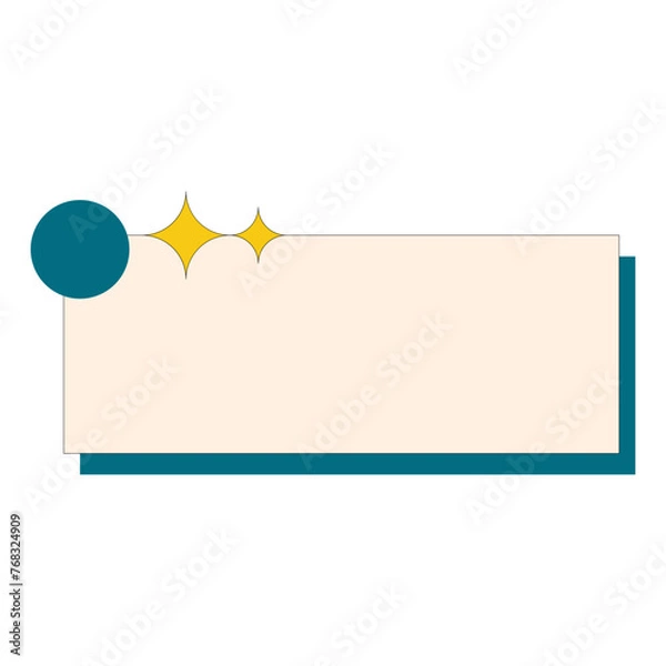 Obraz Retro Text Box Element Illustration