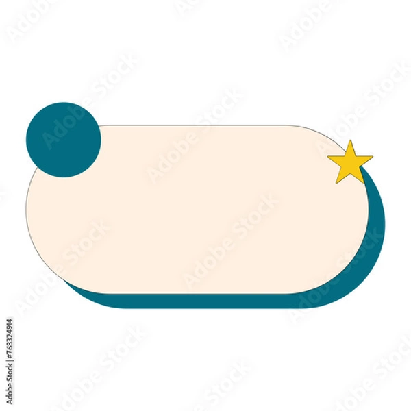 Obraz Retro Text Box Element Illustration