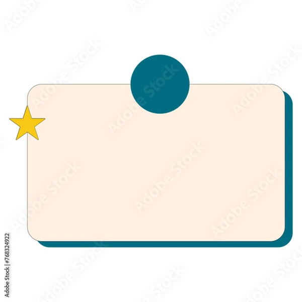 Obraz Retro Text Box Element Illustration