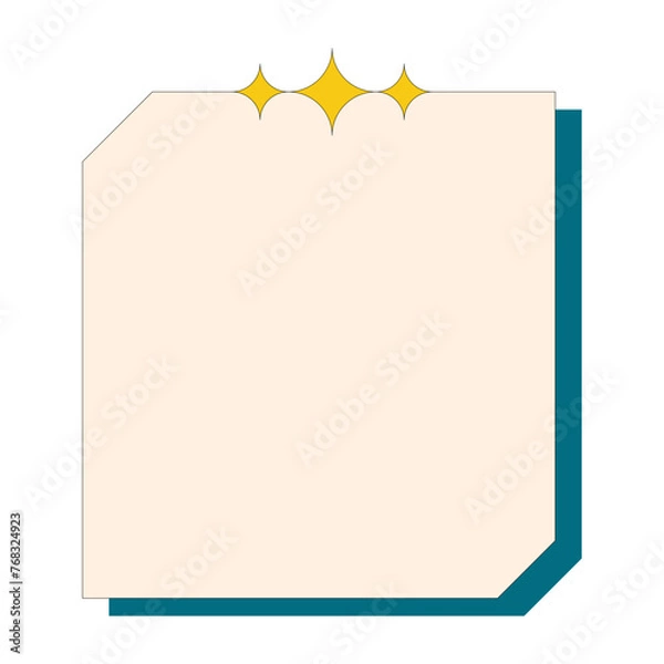 Obraz Retro Text Box Element Illustration