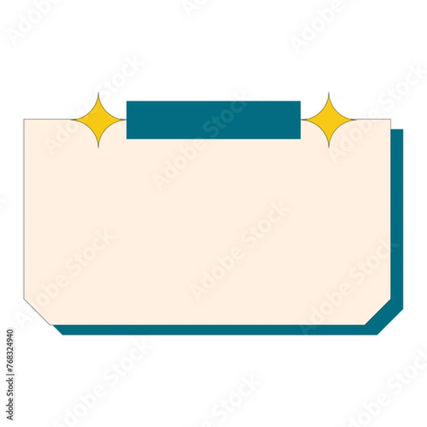 Obraz Retro Text Box Element Illustration