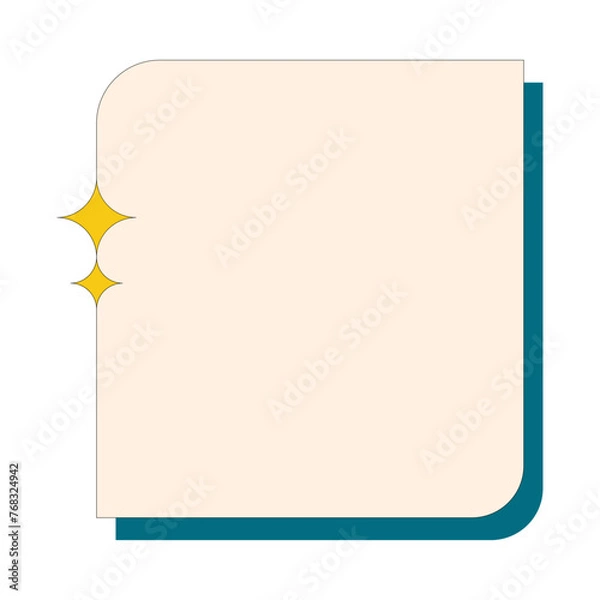 Obraz Retro Text Box Element Illustration