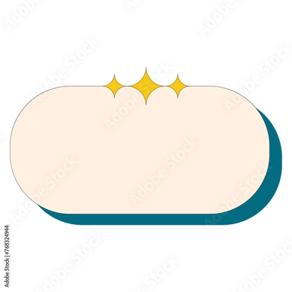 Obraz Retro Text Box Element Illustration