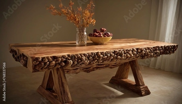 Obraz Rustic wooden table, interior design