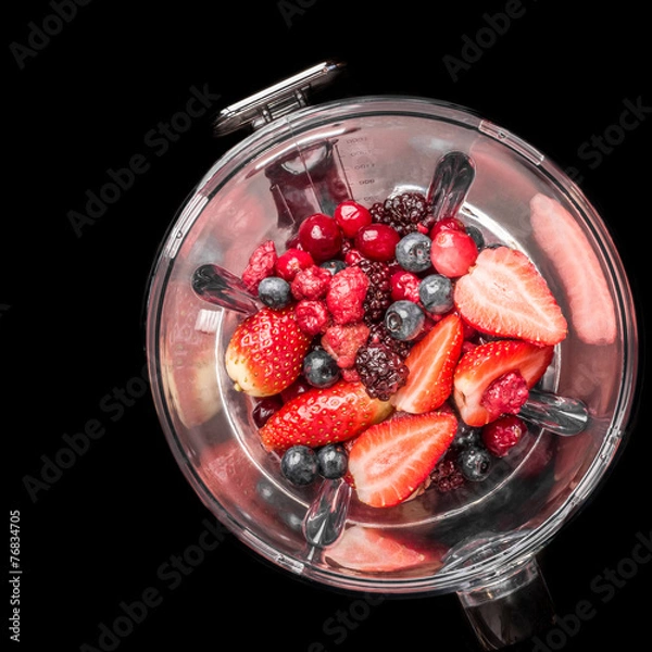 Fototapeta Mixed Berries in Blender