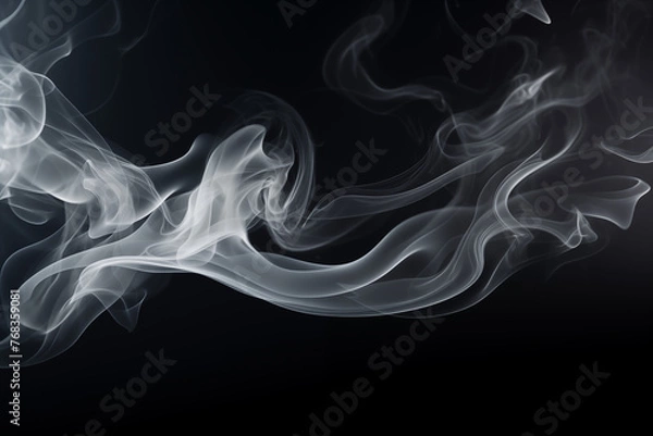 Fototapeta Smoke With Black Background