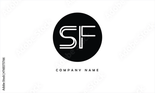 Fototapeta SF, FS, S, F Abstract Letters Logo Monogram