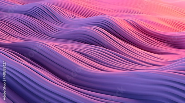 Fototapeta Digital technology pink purple gradient terrain geometry abstract poster web page PPT background