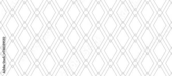 Fototapeta Geometric fabric abstract seamless pattern on grey background. geometric abstract complex with compounds. for vector fashion geometric fabric design. carpet, wallpaper, clothing, wrapping, fabric.