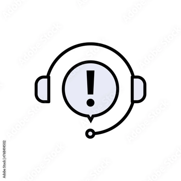 Obraz Complaint Icon, Grievance. Unsatisfactory, Unacceptable Expression. Gripe, Disorder Symbol - Vector.