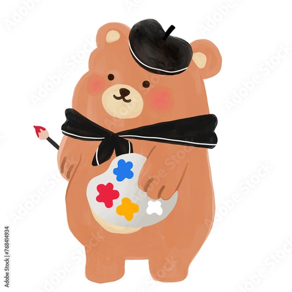 Obraz artist cute bear