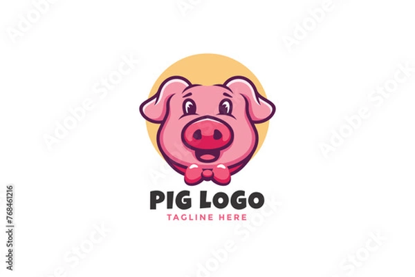Obraz Pig Logo Vector Design Template