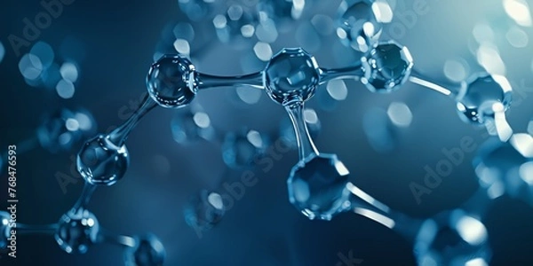 Fototapeta Texture of an atomic biological molecule. structure molecule background. Molecular DNA