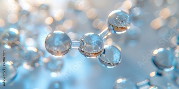 Fototapeta Texture of an atomic biological molecule. structure molecule background. Molecular DNA