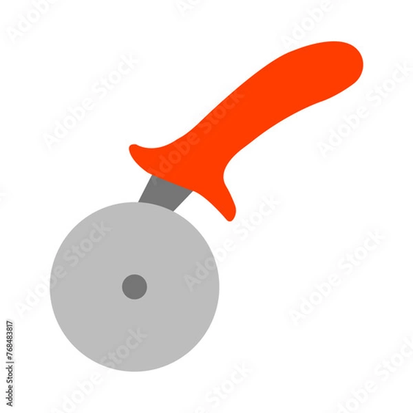 Fototapeta Pizza Cutter Vector Flat Icon Design Vector Flat Icon Design