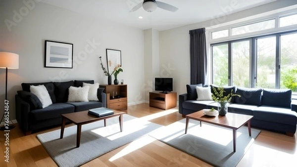 Fototapeta modern living room with furniture