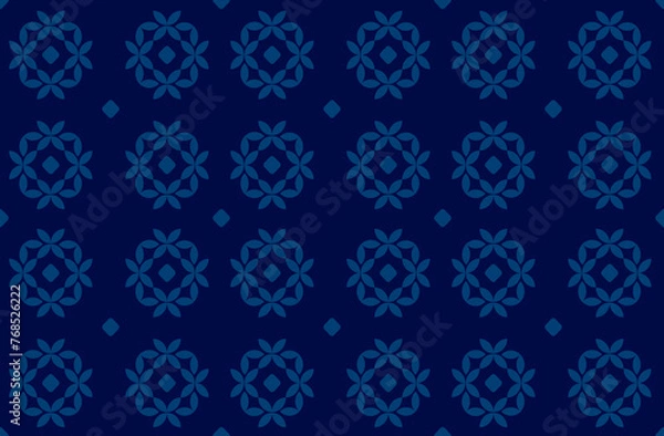 Fototapeta Modern Batik Kawung, Javanese Batik Seamless Pattern, Batik design, repetition modern pattern, background, decorative seamless.