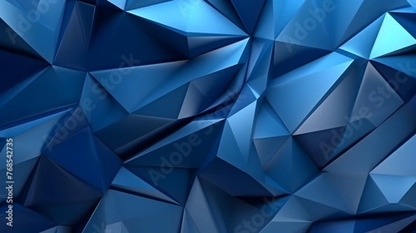 Fototapeta Digital blue modern 3d geometry abstract graphic poster web page PPT background