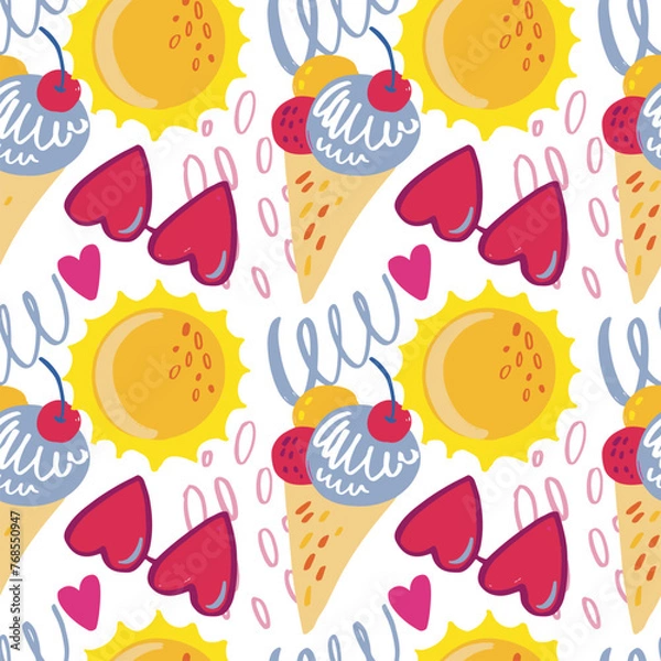 Obraz summer simple pattern hand drawning