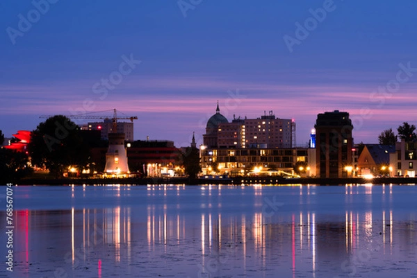 Obraz Potsdam Zentrum am Abend.