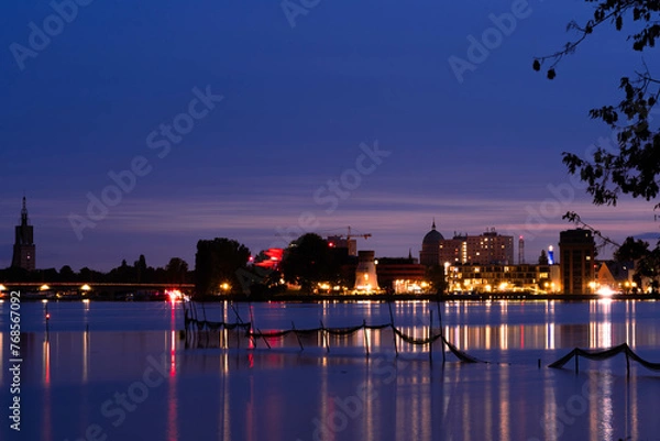 Obraz Potsdam Zentrum am Abend.