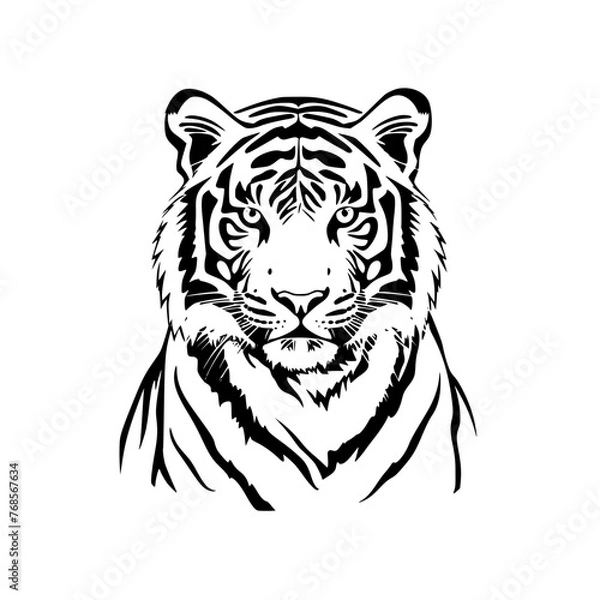 Fototapeta tiger head vector