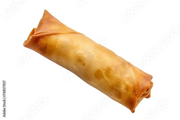Obraz Traditional Chinese Spring Roll isolated on transparent or white background, png