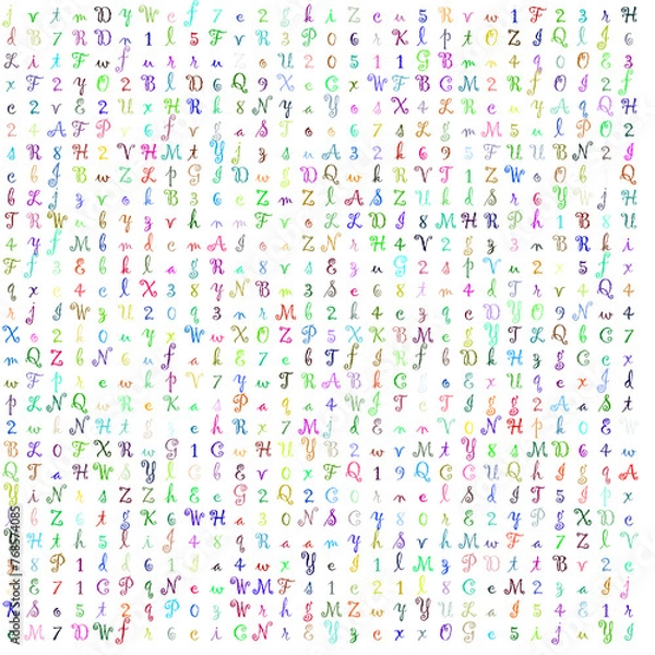 Fototapeta pattern with letters