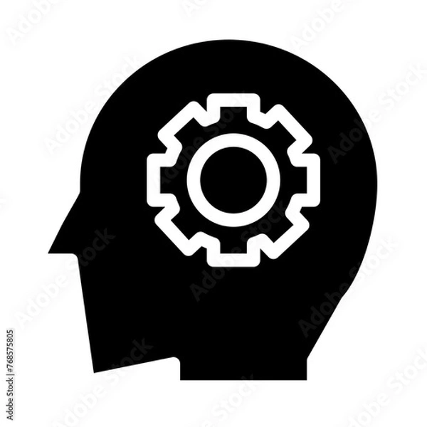 Fototapeta human thought solid style