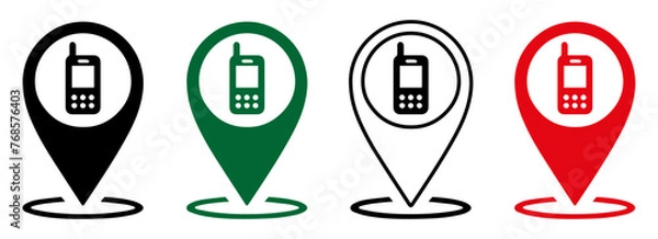 Fototapeta Location icon. Map pin. gps. place marker. GPS location symbol collection. Set of map pin location icons. Modern map markers. isolated on white.