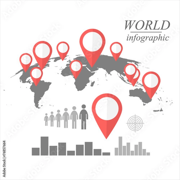 Fototapeta world infographic