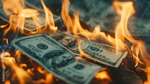 Obraz Burning dolar 