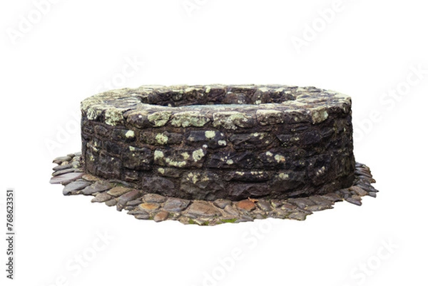 Obraz An ancient stone well isolated png