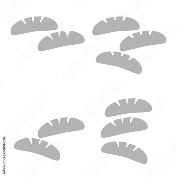 Fototapeta bread icon on a white background, vector illustration