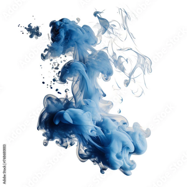 Obraz abstract blue smoke