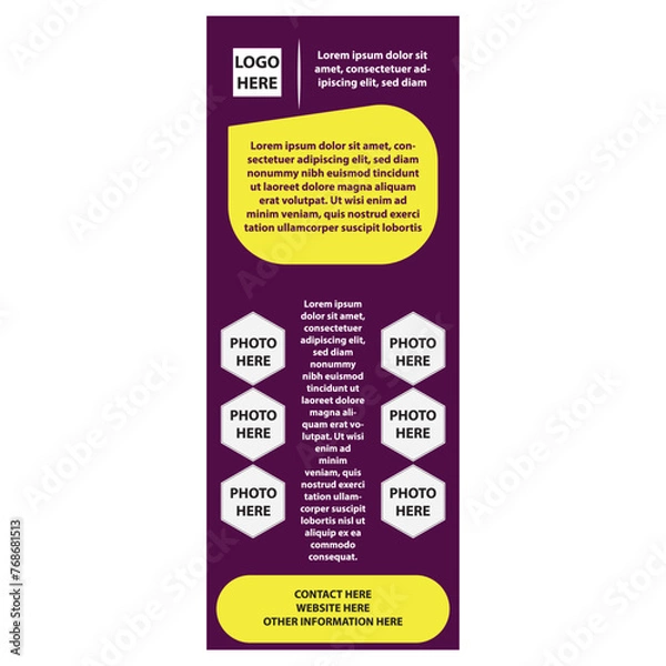 Obraz  business trade show event meeting days roll-up x banner standee design for anyone can customize large print