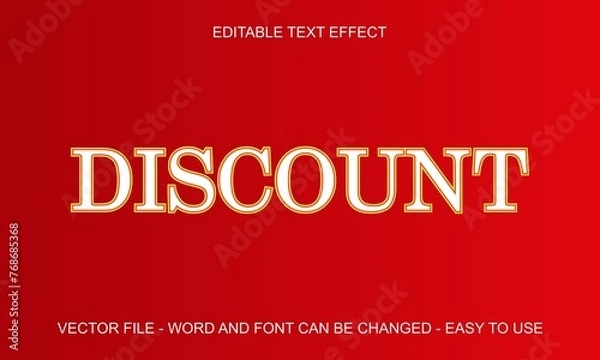 Obraz Editable promotion style text effect, discount sale text theme