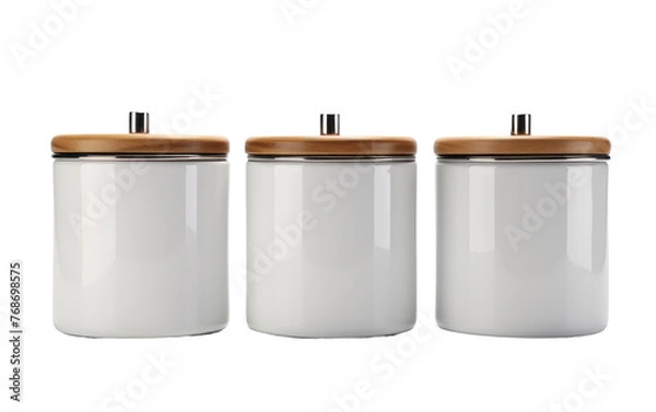Obraz Modern Ceramic Canister Set Isolated on Transparent Background