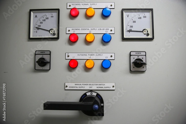 Obraz Close up of an Electric meter,Electric utility meters