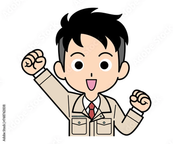 Fototapeta 元気な営業マンの男性