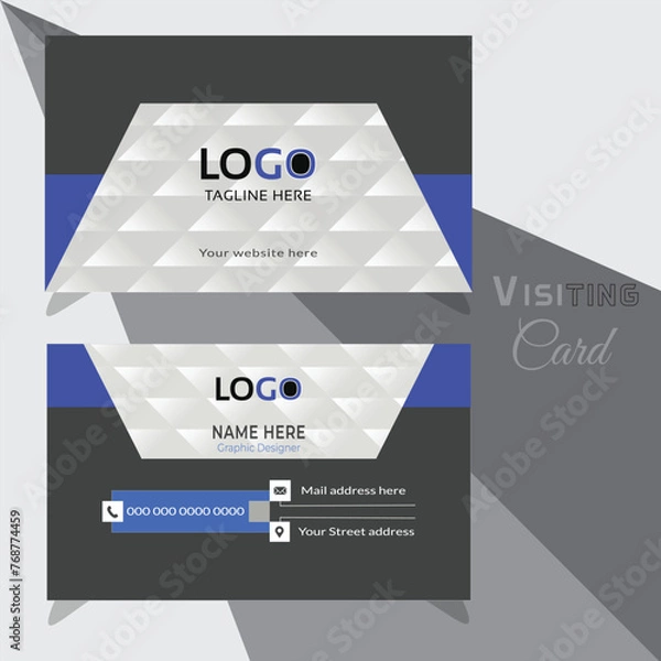 Fototapeta visiting  card design Design template, Vector Unique Design.