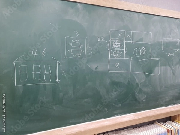 Obraz back to school on blackboard