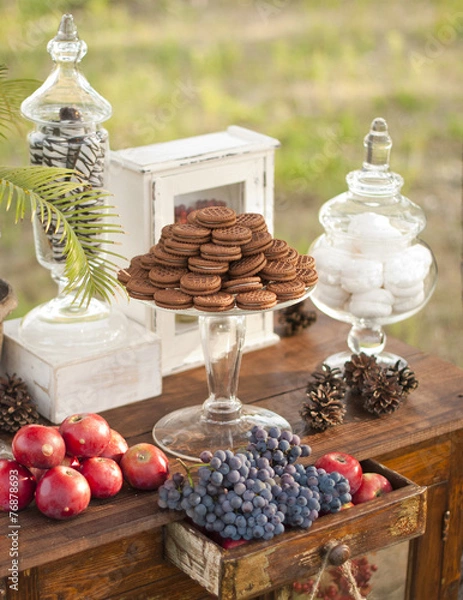 Obraz Dessert table for a wedding party