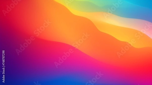 Fototapeta Smooth and blurry colorful gradient mesh background. Modern bright rainbow colors