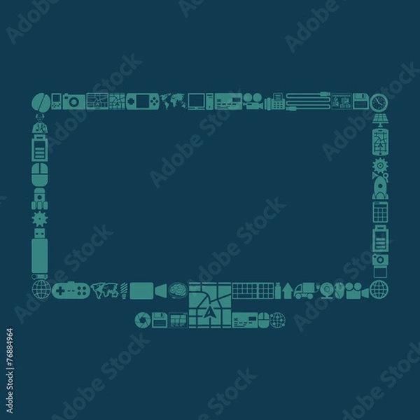 Fototapeta monitor icon