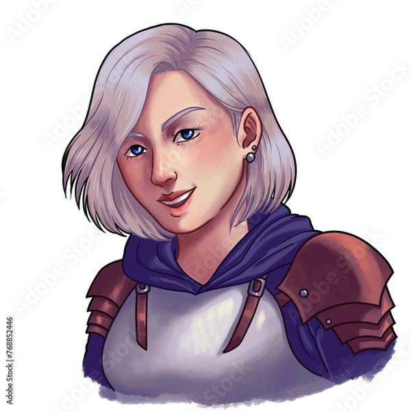 Obraz Girl in armor character portrait