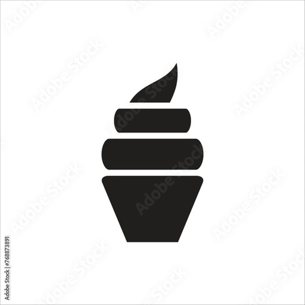 Fototapeta ice cream vector icon line template